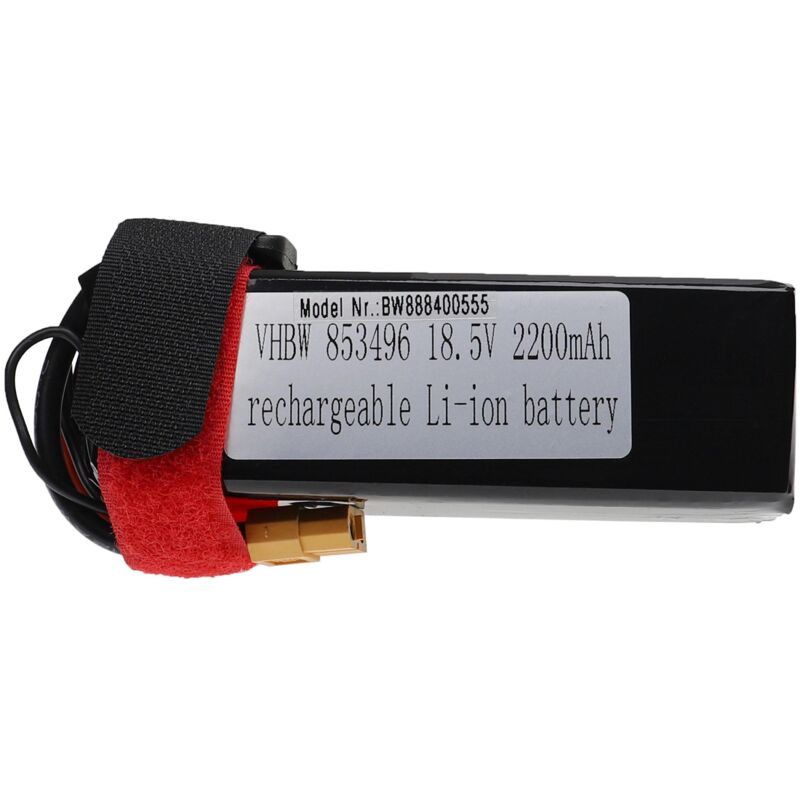 Vhbw - Akku kompatibel mit XT60 Stecker für Modellbau z.B. Racing Car, Helikopter, Flugzeug (2200mAh, 18,5V, Li-Polymer)