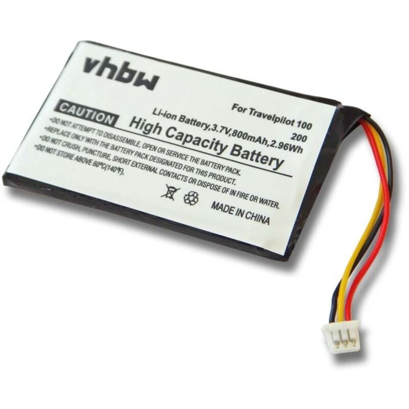 Vhbw - Akku kompatibel mit Blaupunkt Travelpilot 100, 200, 1300, 2310 gps Navigation Navi (800mAh, 3,7V, Li-Ion)