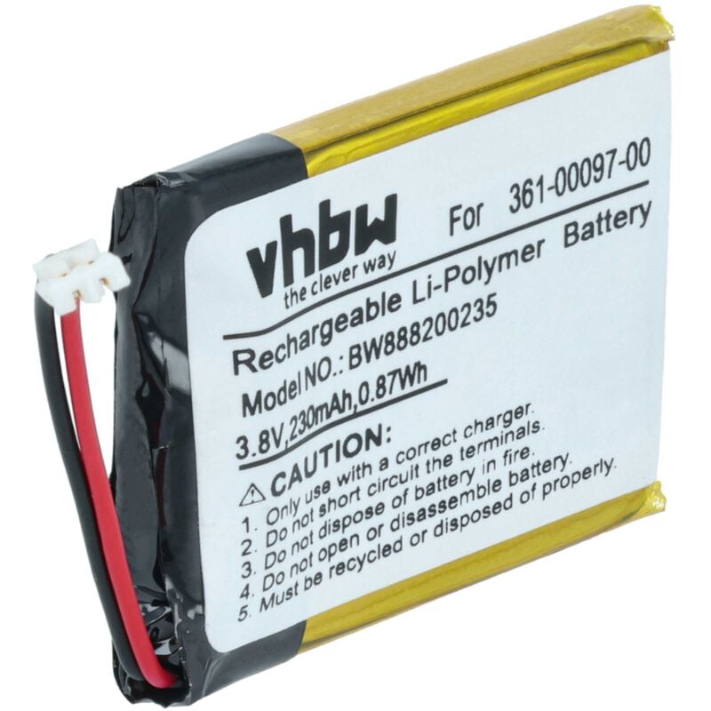 Vhbw - Akku kompatibel mit Garmin Forerunner 935 Smartwatch Uhr Fitnessarmband (230 mAh, 3,7 v, Li-Polymer)