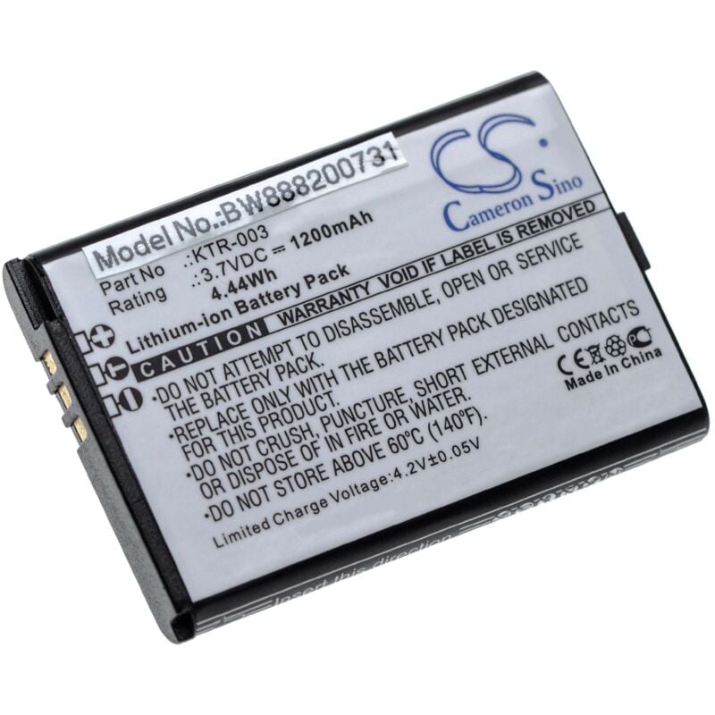 Vhbw - Akku kompatibel mit Nintendo NN3DS, MWH710A01, New 3DS Spielekonsole (1200 mAh, 3,7 v, Li-Ion)