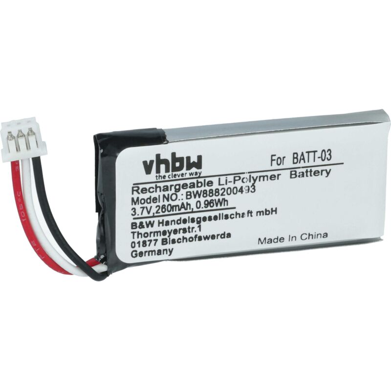 Vhbw - Akku kompatibel mit Sennheiser mb Pro 1, mb Pro 2, OfficeRunner, Pro 1, Pro 2, sd Office Wireless Headset Kopfhörer (200 mAh, 3,7 v,