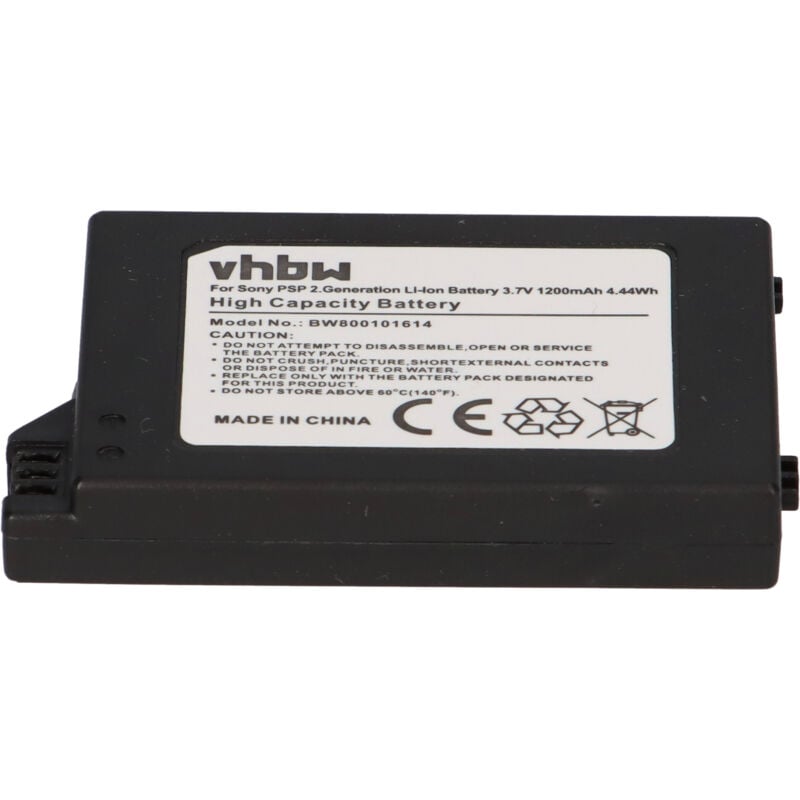 Vhbw - Akku kompatibel mit Sony Playstation Portable 2 Generation Slim & Lite PSP-2000 PSP-2004, Brite PSP-3000 PSP-3004 (1200mAh, 3,7V, Li-Ion)