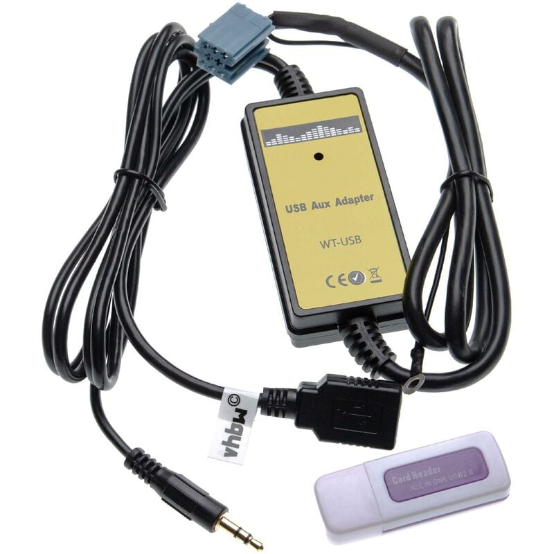 Aux usb Audio Adapter Kabel kfz Radio kompatibel mit vw Bora 1J Limousine/Kombi (10/1998-12/2004) Auto, Autoradio - Vhbw