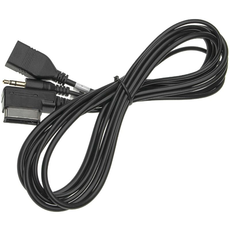 Vhbw - aux usb Audio Y-Adapter Kabel kfz Radio kompatibel mit Skoda Yeti Auto, Autoradio