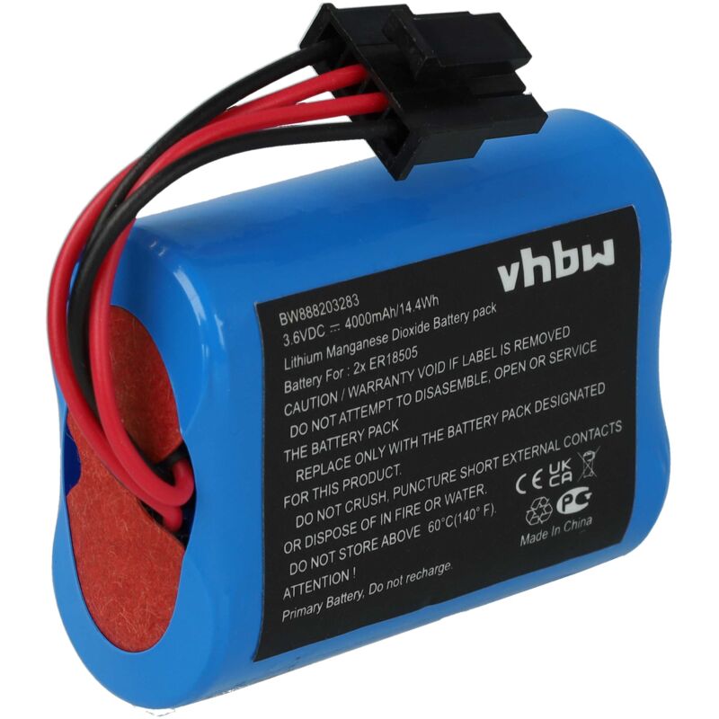 Vhbw - Batterie kompatibel mit Visonic SR-740 PG2 Alarmanlage, Alarmsystem (4000mAh, 3,6V, Li-SOCl2)