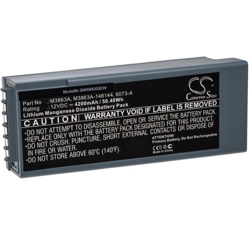 Vhbw - Batterie kompatibel mit Philips ForeRunner 2, FR2, FR2+, FR2 Plus Medizintechnik (4200mAh, 12V, Li-MnO2)