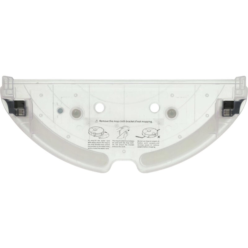 Vhbw - Bodenplatte Halterung kompatibel mit Roborock S50 Max Saugroboter, Roboterstaubsauger - Bodendeckel Schwarz Transparent