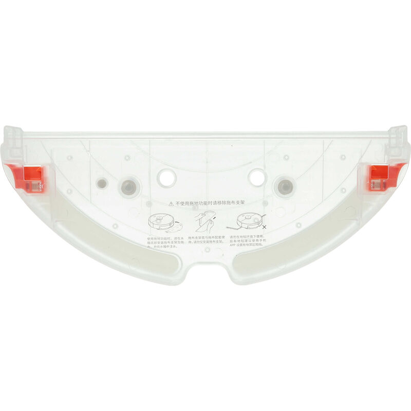 Vhbw - Bodenplatte Halterung kompatibel mit Roborock S6 MaxV, S6 Max Saugroboter, Roboterstaubsauger - Bodendeckel Rot, Transparent