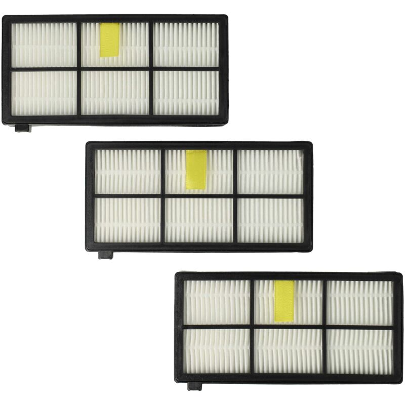 Filterset 3x Staubsaugerfilter kompatibel mit iRobot Roomba 900, 980, 960 Staubsauger - hepa Filter Allergiefilter - Vhbw