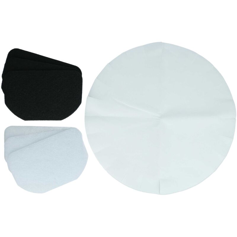 Vhbw - 6x Papierfilter, 3x Aktivkohlefilter, 3x Fettfilter kompatibel mit DeLonghi F17311, F17301 Fritteuse - 12-tlg. Filter-Set