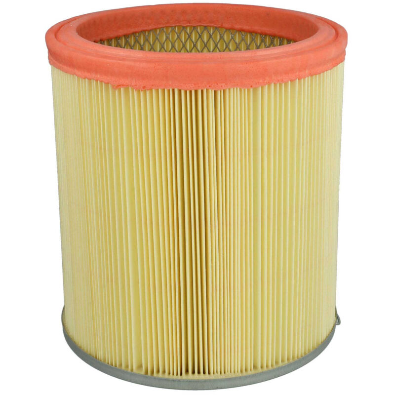 vhbw Faltenfilter kompatibel mit Tefal RU 600 SA SA, RU 600 LU FR, RU 600 CZ ES, RU 600 CZ CZ Staubsauger - Patronenfilter Gelb Orange Abwaschbar