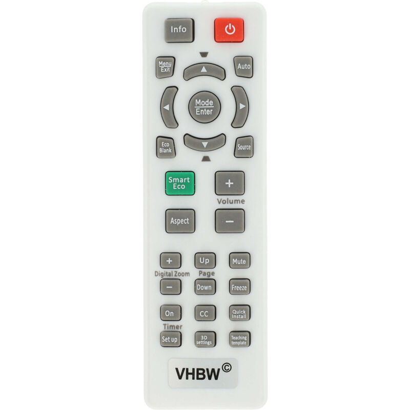vhbw Fernbedienung kompatibel mit BenQ MP525 -V, MP525ST, MP575, MP611, MP611C, MP612, MP612C, MP615P, MP622 Beamer - Ersatzfernbedienung