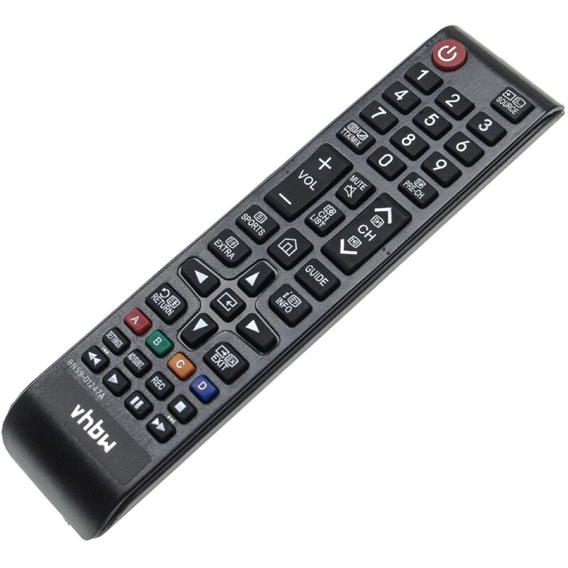 vhbw Fernbedienung kompatibel mit Samsung UA40K5500AW, UA40K5500AWXXY Heimkino-Anlage, Fernseher, Hi-Fi-System - Multifunktionsfernbedienung