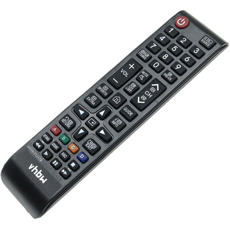 vhbw Fernbedienung kompatibel mit Samsung UA65KU7500W, UA65KU7500WXXY Heimkino-Anlage, Fernseher, Hi-Fi-System - Multifunktionsfernbedienung