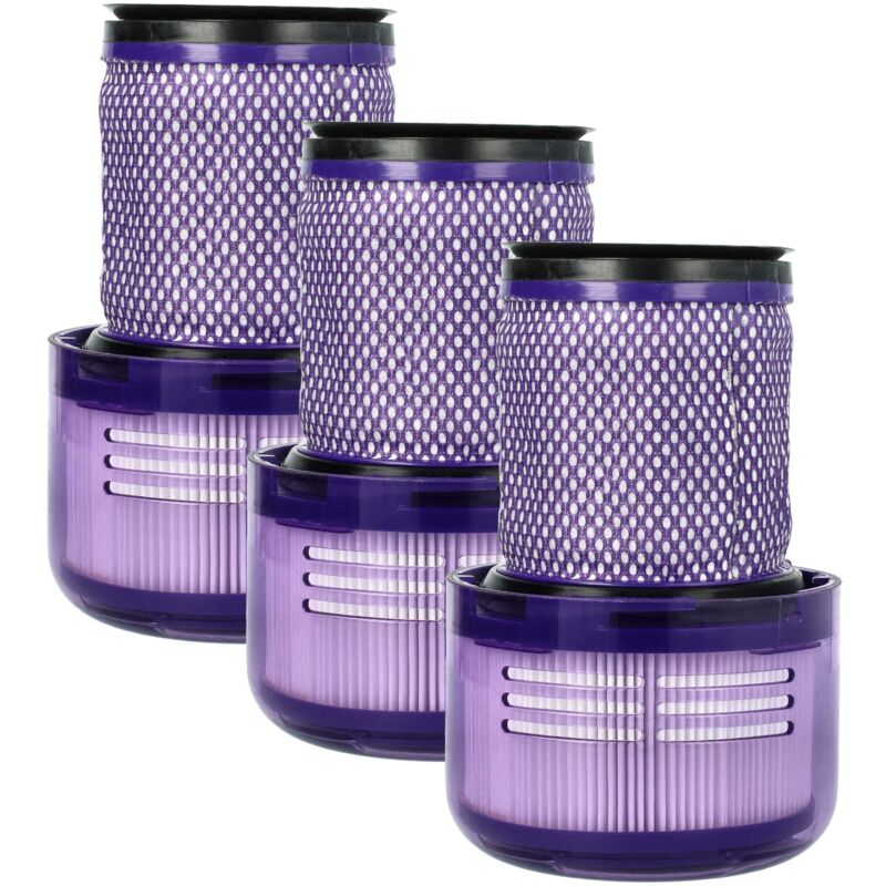 3x Staubsaugerfilter kompatibel mit Dyson V15 Detect, V11 Torque Drive, V11 Animal Plus, V11 SV14 Staubsauger - Schmutzfilter, Filtereinheit - Vhbw