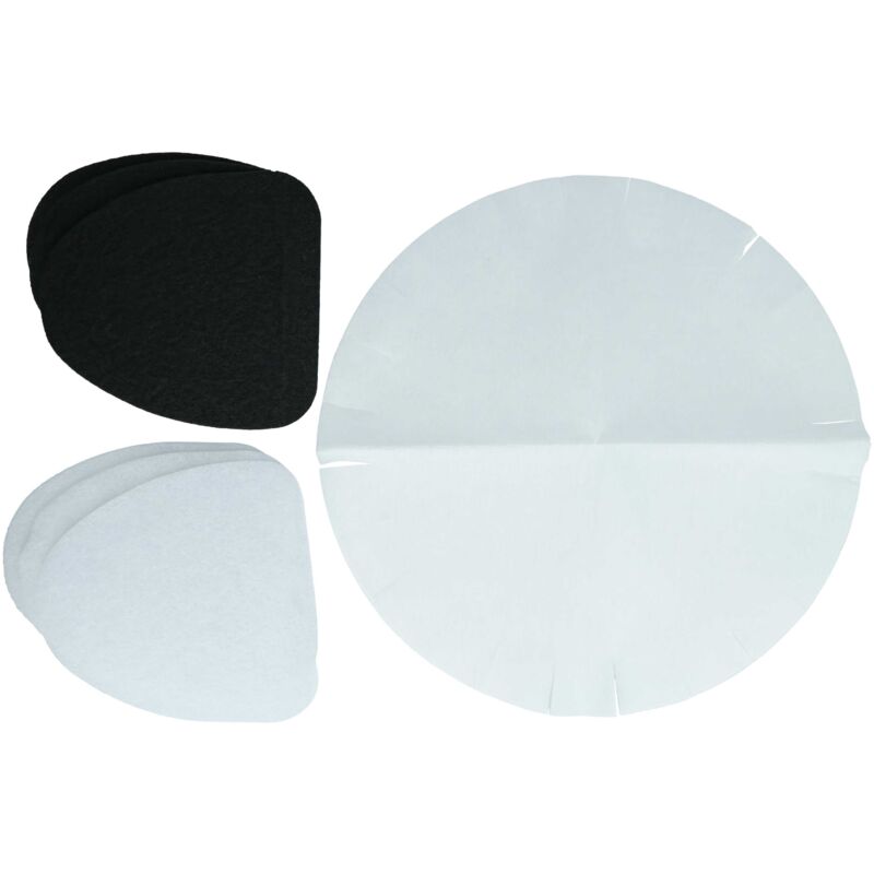 Vhbw - 3x Papierfilter, 3x Aktivkohlefilter, 3x Fettfilter Ersatz für DeLonghi 5525112800 für Fritteuse - 9-tlg. Filter-Set