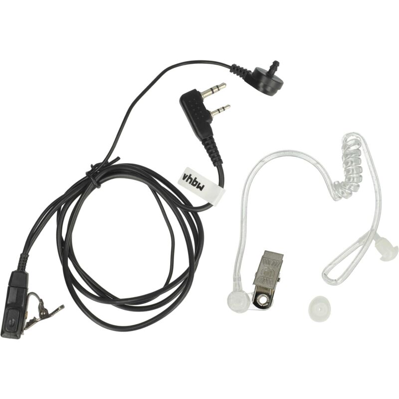 Vhbw - Headset kompatibel mit Kenwood TH-22AT, TH-26, TH-27, TH-225A, TH-22A, TH-22E, TH-235, TH-235A, TH-235E, TH-25 Funkgerät - schwarz