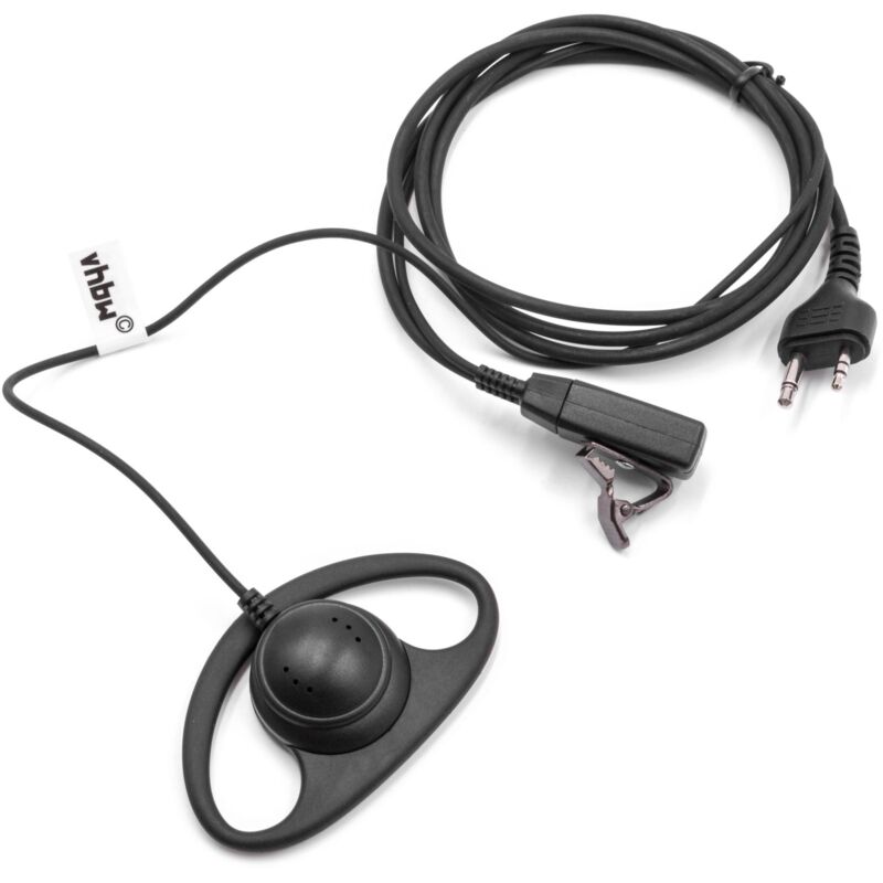 Vhbw - Headset kompatibel mit Midland CXT240, CXT280, CXT250, GXT2050, GXT2000, GXT200, GXT1091, GXT1050, GXT1000 Funkgerät - schwarz