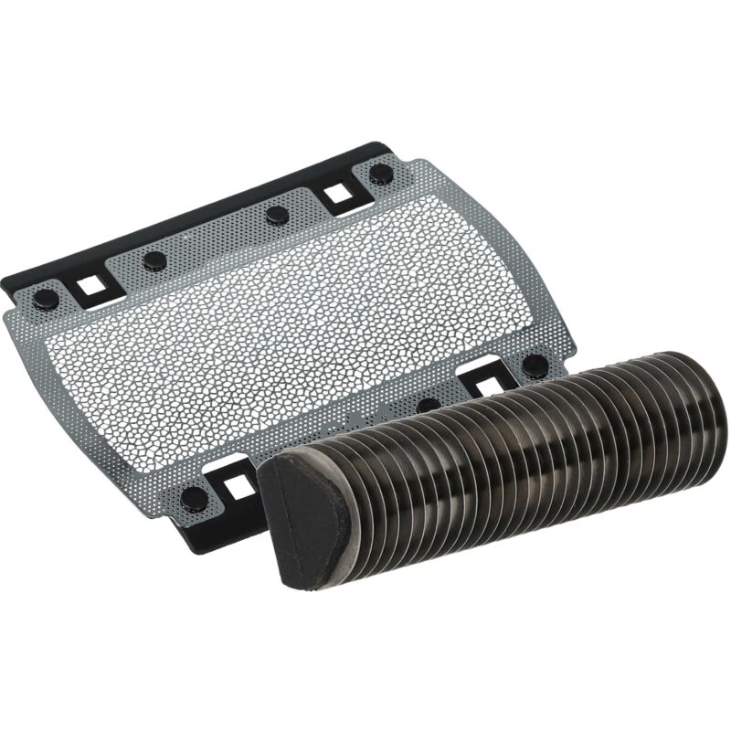 Klingenblock, Scherblatt kompatibel mit Braun Pocketgo Twist E-Razor Rasierer - Kombipack Schwarz Silber - Vhbw