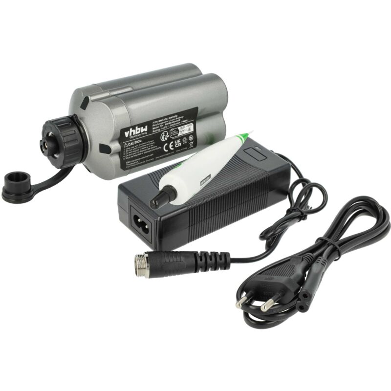 vhbw Ladegerät inkl. Akku (5000 mAh) kompatibel mit Daiwa Tanacom 500, 750, Hyper 500FE, Bull 750, 1000 Li-Ion-Akkus