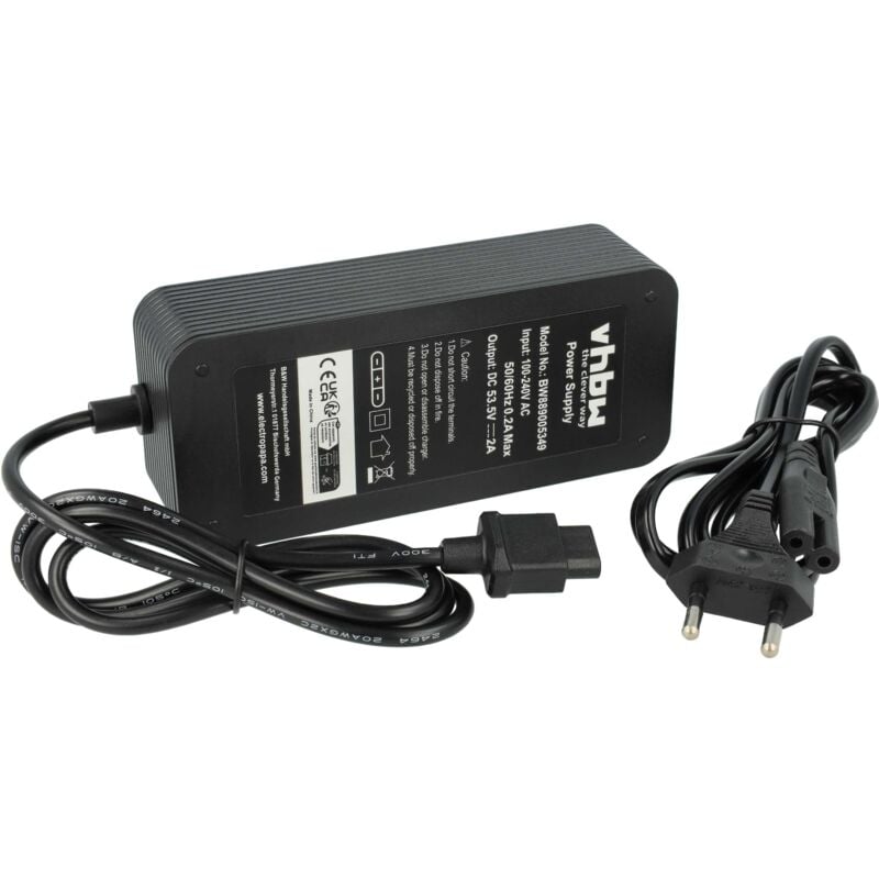 vhbw Ladegerät kompatibel mit NIU KQi Air X, KQi Air E-Scooter - 53,5 V, 2 A Charger