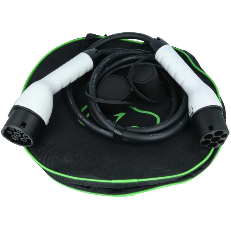 vhbw Ladekabel Typ 2 zu Typ 2 kompatibel mit Alfa Romeo Tonale Elektroauto, 1-phasig, 32 A, 7 kW, 3 m