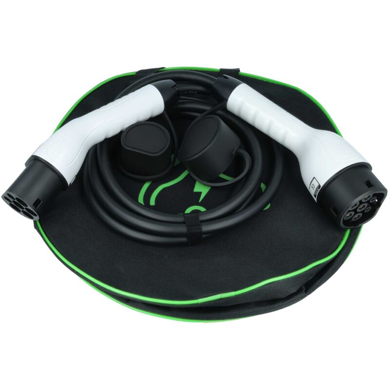 vhbw Ladekabel Typ 2 zu Typ 2 kompatibel mit Alfa Romeo Tonale Elektroauto, 3-phasig, 16 A, 11 kW, 3 m