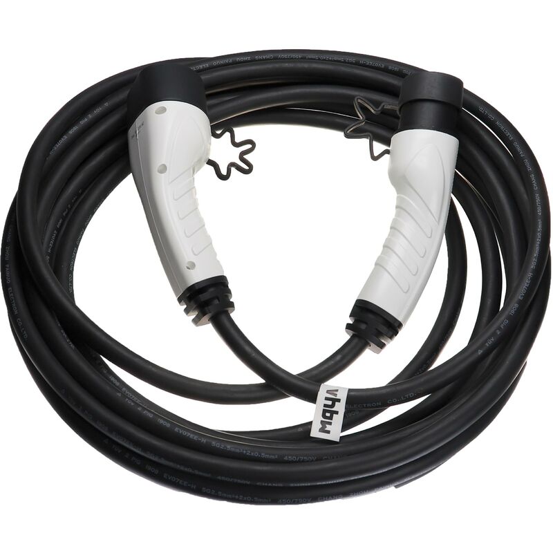 Vhbw - Ladekabel Typ 2 zu Typ 2 kompatibel mit Hyundai ioniq 6, Ioniq 5, Ioniq, Bayon Elektroauto, 3-phasig, 16 a, 11 kW, 10 m
