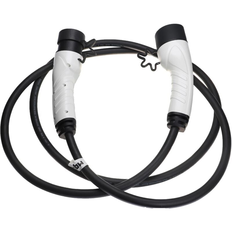 vhbw Ladekabel Typ 2 zu Typ 2 kompatibel mit Opel Grandland GSe Elektroauto, 3-phasig, 16 A, 11 kW, 3 m