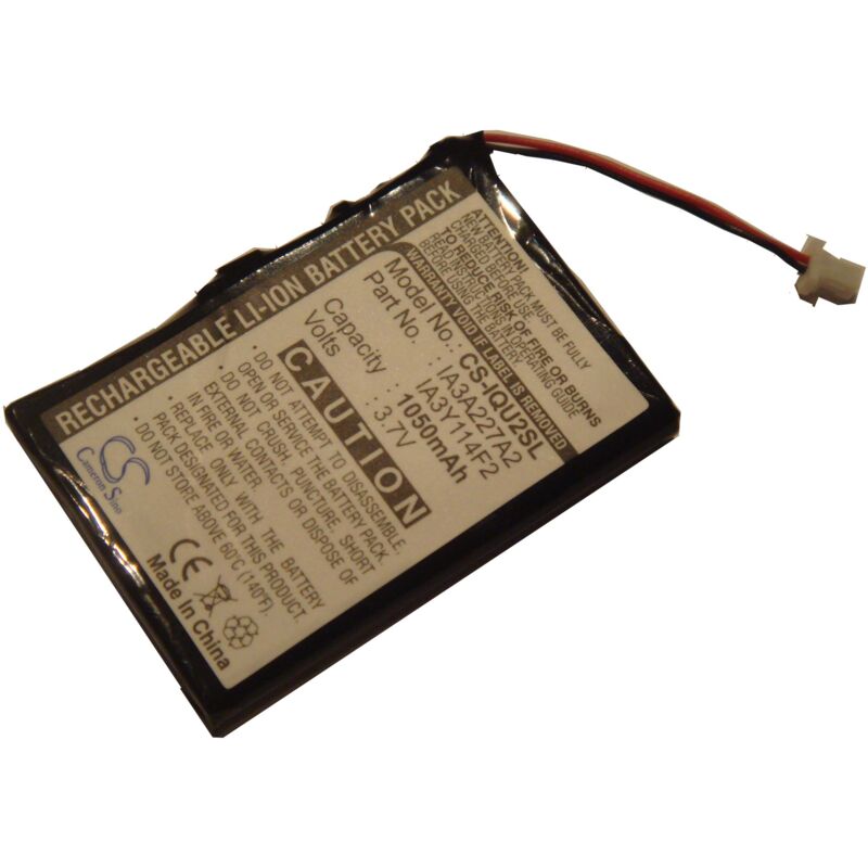 Vhbw - 1x Akku kompatibel mit Garmin Quest 2 gps Navigation Navi (1050 mAh, 3,7 v, Li-Ion) - Ersatz für IA3A227A2, IA3Y114F2