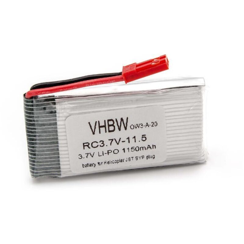 Vhbw - Li-Ion Akku 1150mAh (3.7V) kompatibel mit rc Modell Helikopter jst syp