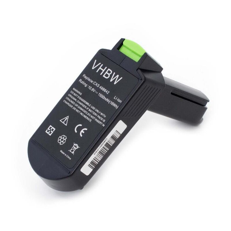 Vhbw - Akku kompatibel mit Festool cxs, cxs 1.3 Li Plus, cxs 1.3 Li Set, cxs 1.5 Li Plus Elektrowerkzeug (1500 mAh, Li-Ion, 10,8 v)