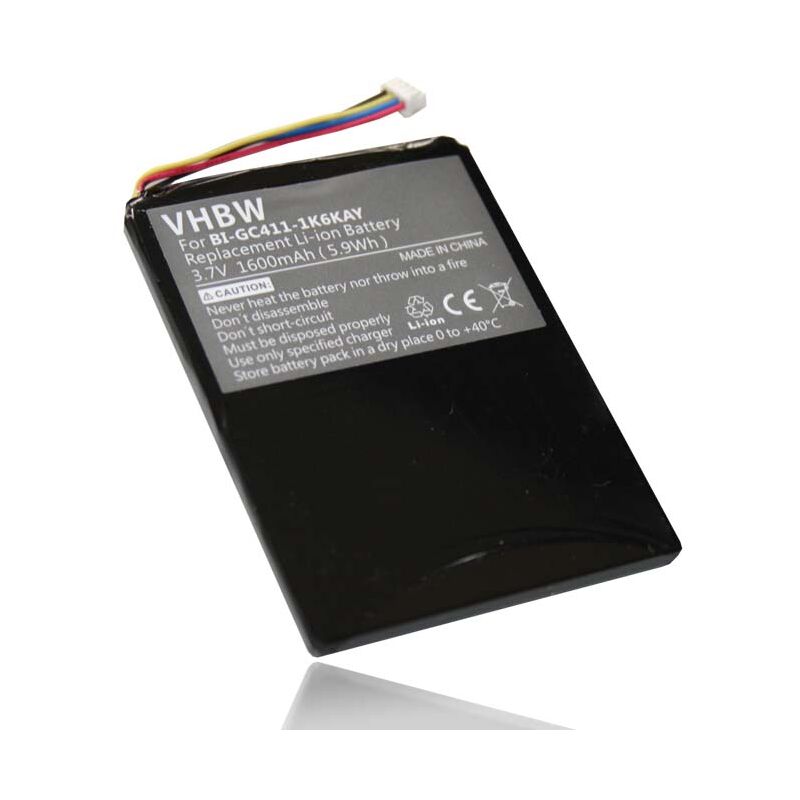 Vhbw - Akku kompatibel mit Navigon 7210, 7310 gps Navigation Navi (1600mAh, 3,7V, Li-Ion)
