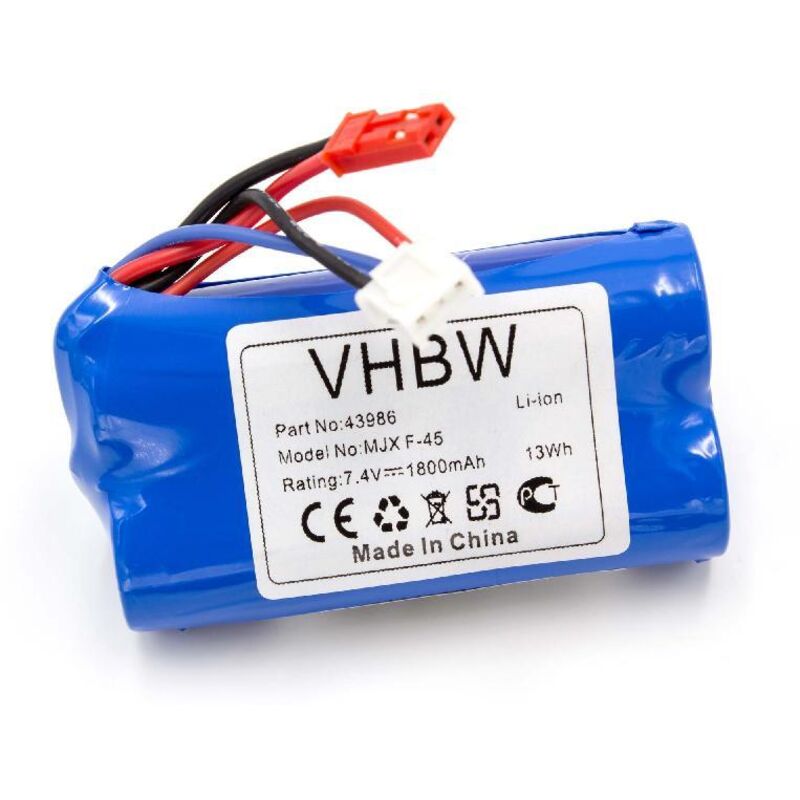 Vhbw - Akku Ersatz für Revell 440704, 43986, 24056, 2406 für Modellbau (1800mAh, 7,4V, Li-Ion, Blau)