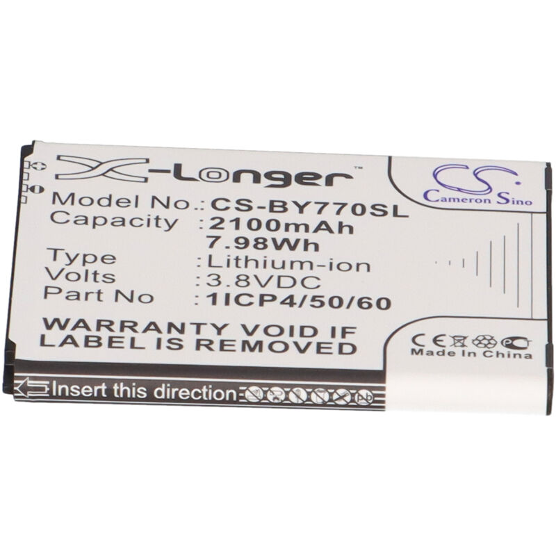 Vhbw - Akku kompatibel mit Beurer 952.62, 952-62, BY77 Babyphone Babytalker (2100mAh, 3,8V, Li-Ion)