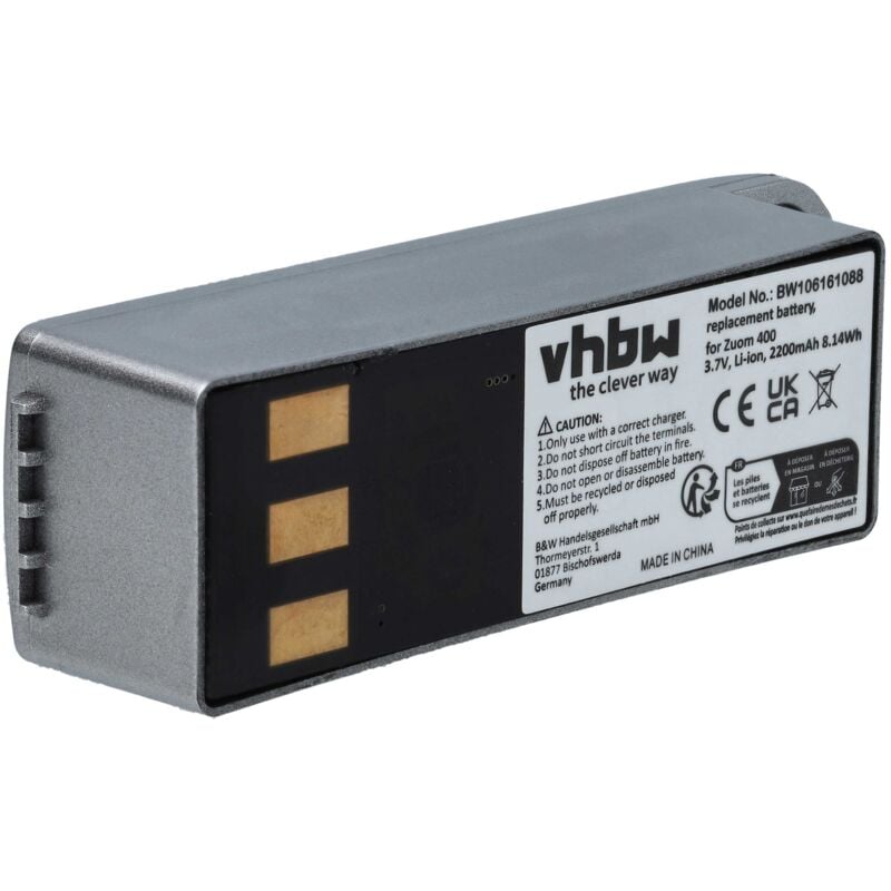 Vhbw - Akku kompatibel mit Garmin Zumo 450, 400, 550, 500, 500 Deluxe gps Navigation Navi (2200 mAh, 3,7 v, Li-Ion) - Ersatz für 010-10863-00,