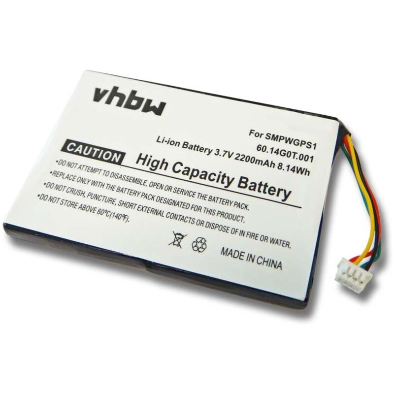 vhbw Akku kompatibel mit Magellan Maestro 4000, 4000T, 4040, 4200, 4050, 4220, 4210, 4250 GPS Navigation Navi (2200 mAh, 3,7 V, Li-Ion)