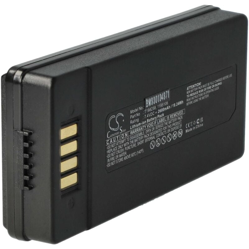 vhbw Akku kompatibel mit Flir ThermaCam E2, B2, E25, E30, E40, E45, E50, E65, EX320 Wärmebildkamera (2600mAh, 7,2V, Li-Ion)