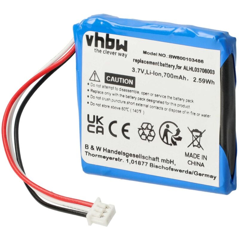 Vhbw - Akku kompatibel mit TomTom 4EV42, 4EV52 gps Navigation Navi (700 mAh, 3,7 v, Li-Ion)
