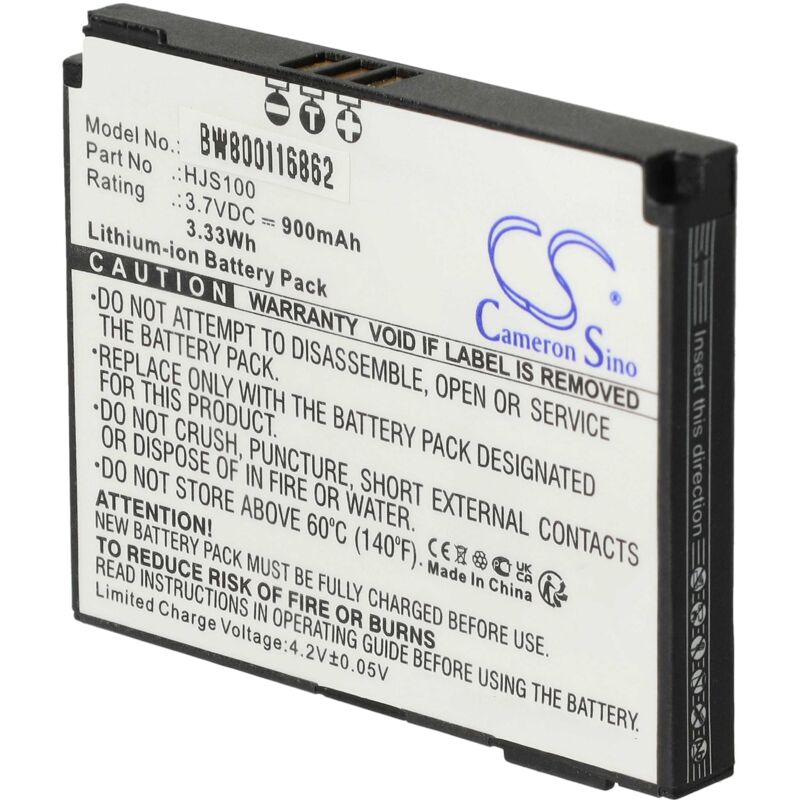 vhbw Akku Ersatz für Becker 338937010208 für GPS Navigation Navi (900mAh, 3,7V, Li-Ion)