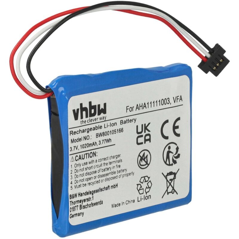 Vhbw - 1x Akku kompatibel mit TomTom Start 60, Start 60 eu, Start 60 m, 4EN62. 4EN6.001.02 gps Navigation Navi (1020 mAh, 3,7 v, Li-Ion) - Ersatz für