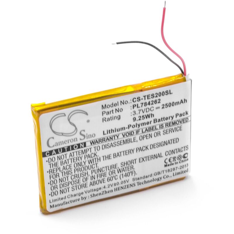 Vhbw - Akku kompatibel mit Teasi One 2 gps Navigation Navi (2500mAh, 3,7V, Li-Polymer)