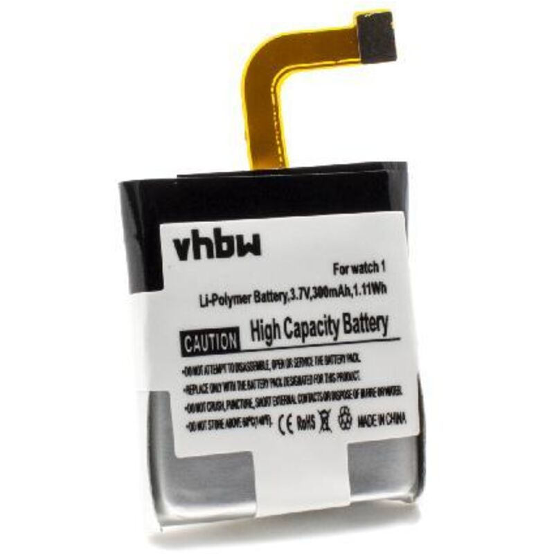 Vhbw - Akku Ersatz für Huawei 1ICP5/25/28, Hb442528EBC für Smartwatch Uhr Fitnessarmband (300mAh, 3,7V, Li-Polymer)