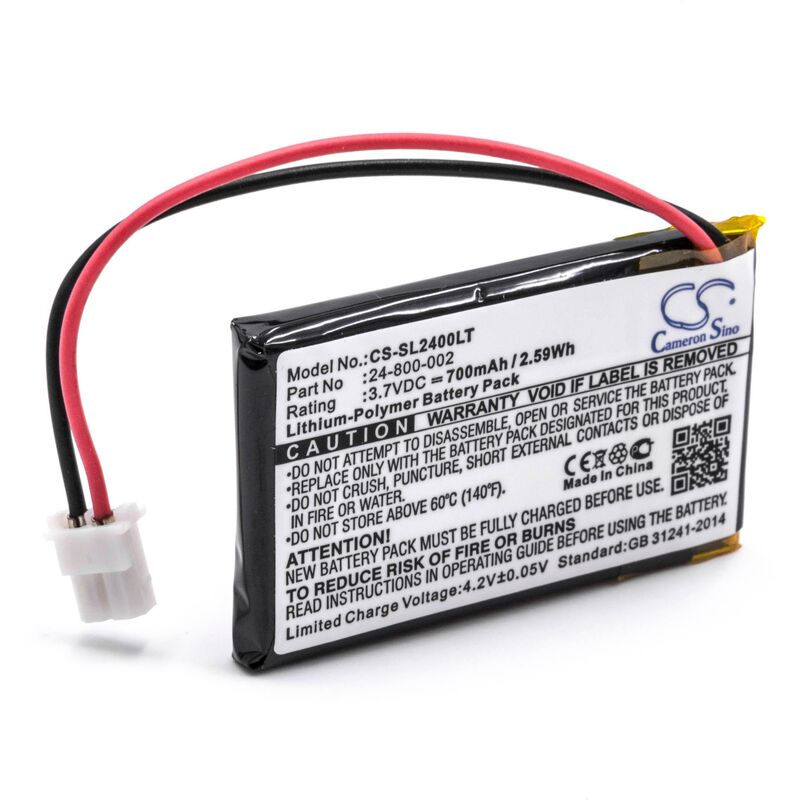 Vhbw - Akku Ersatz für Solar led Light 24-800-002, 24-800-006, PLB-24-800-006 für Solar-Lampe (700mAh, 3,7V, Li-Polymer)