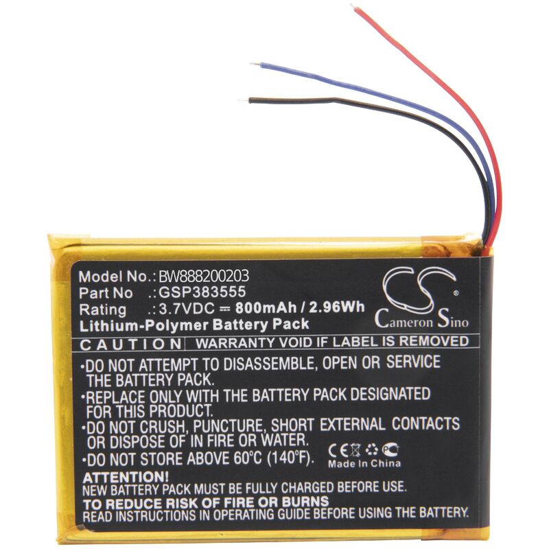 Vhbw - Akku kompatibel mit jbl Clip P04405201 Lautsprecher Boxen Speaker (800mAh, 3,7V, Li-Polymer)