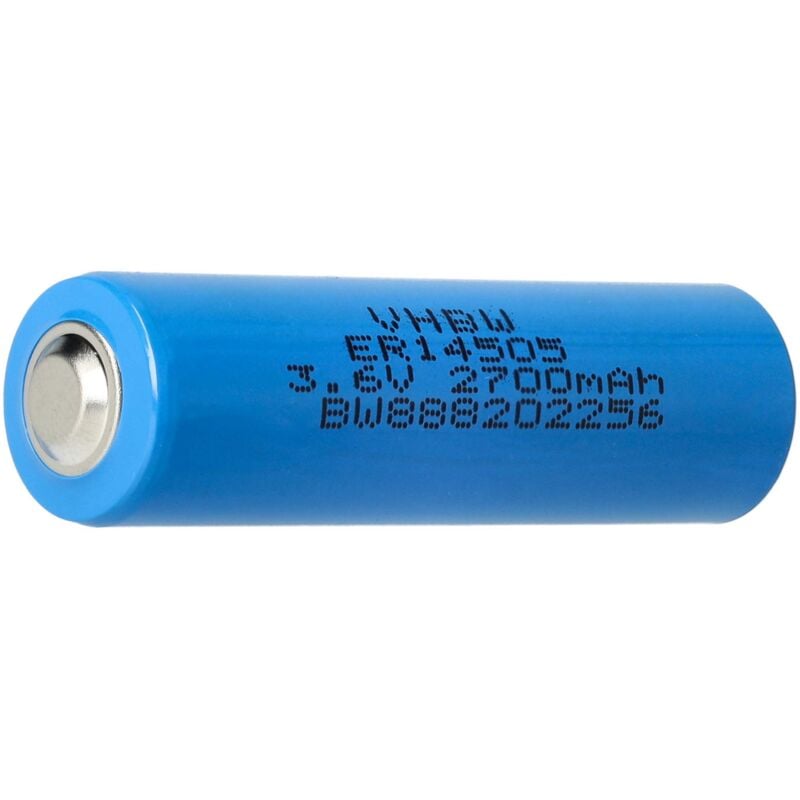 Vhbw - ER14250 Rundzellenbatterie - Spezialbatterie (2700 mAh, 3,6 v, Li-SOCl2)