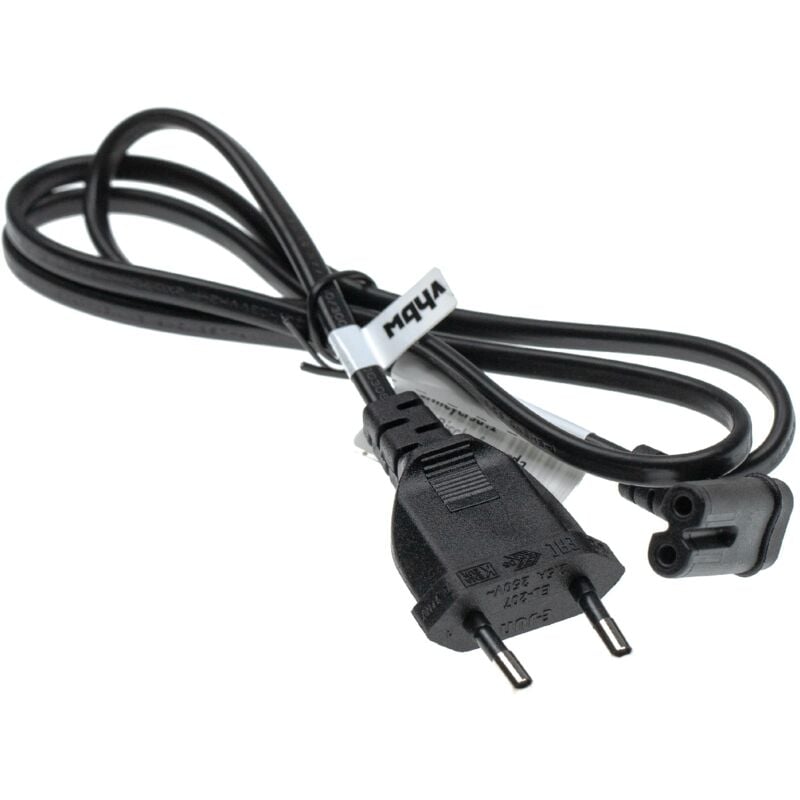Vhbw - Netzkabel Schutzkontaktstecker Ersatz für Samsung 3903-000853 für Kaltgeräte z.B. pc Monitor Computer Drucker - C7 Buchse, 1 m, 90° Gewinkelt