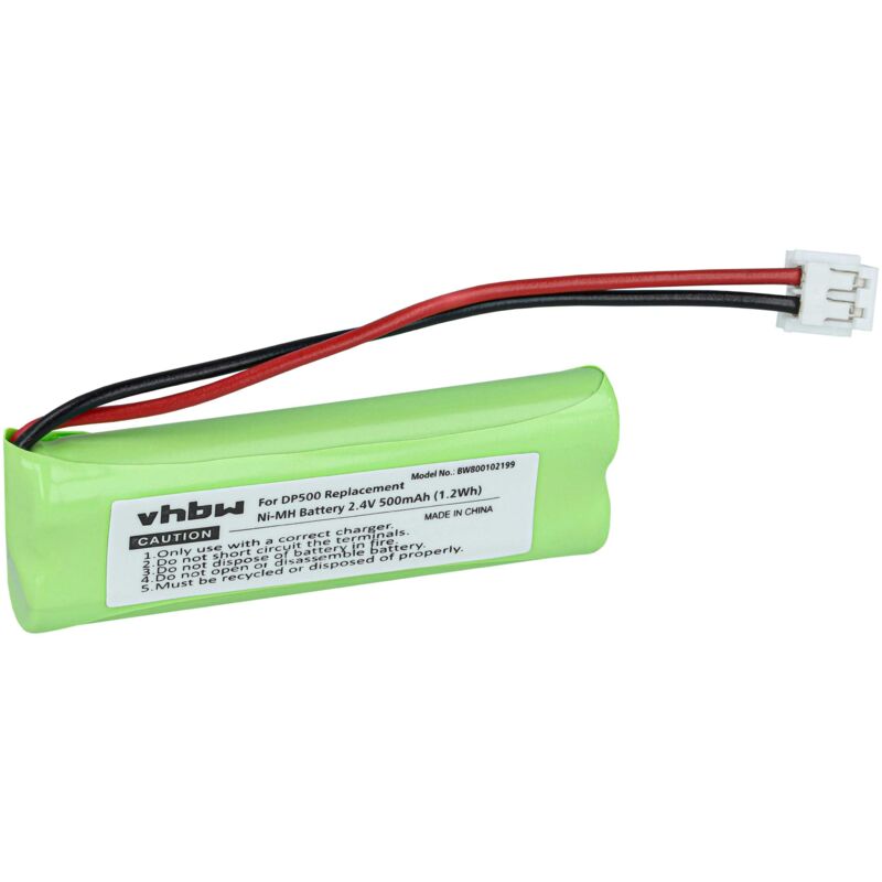 Vhbw - 1x Akku kompatibel mit Medion, Tevion MD82622, Life S63036 schnurlos Festnetz Telefon (500 mAh, 2,4 v, NiMH) - Ersatz für GP1010, GPHC05RN01,