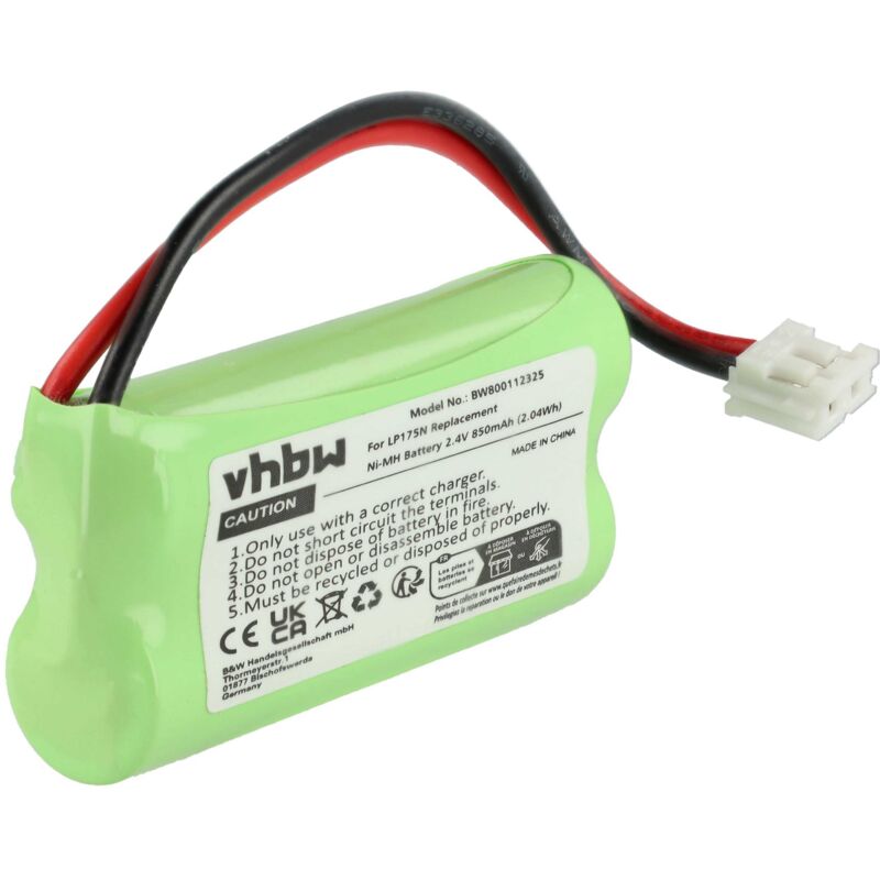 Akku kompatibel mit Motorola MBP10, MBP10s Babyphone Babytalker (850 mAh, 2,4 v, NiMH) - Vhbw