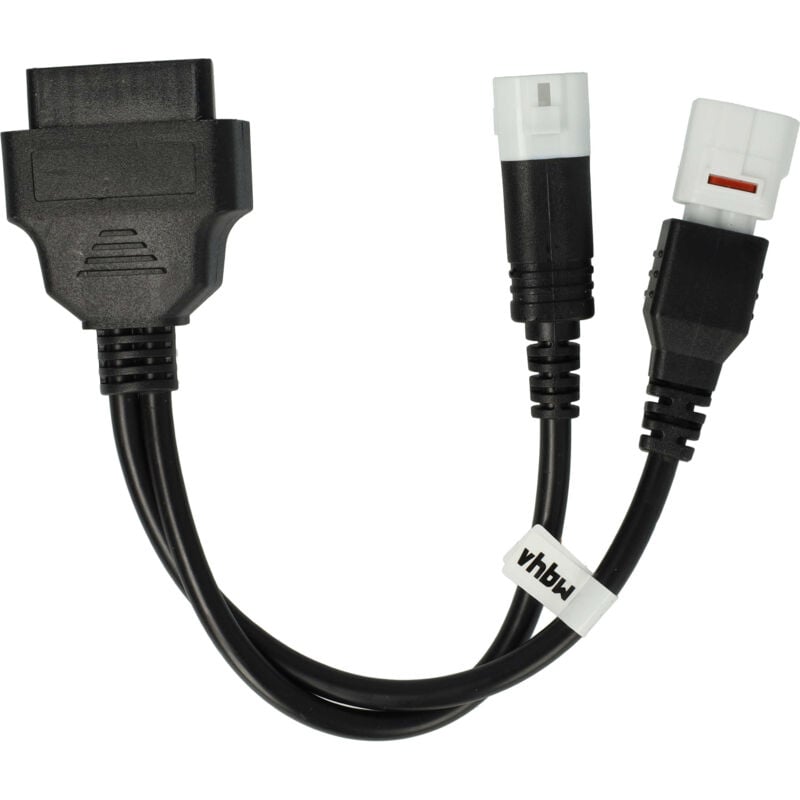 OBD2 Adapter 3Pin / 4Pin auf OBD2 16Pin kompatibel mit Yamaha 2016-2019 TMax 530, tracer 900, xsr 900, xt 1200 ze Motorrad - 20 cm - Vhbw